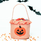 Jack O'Lantern Applique Ruffle Trick Or Treat Bag