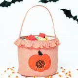 Jack O'Lantern Applique Ruffle Trick Or Treat Bag