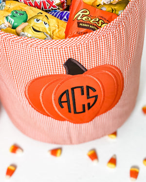 Jack O'Lantern Applique Trick Or Treat Bag