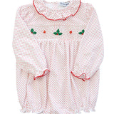 Hollyberries Smocked Polka Dot Knit Bubble