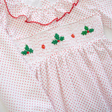 Hollyberries Smocked Polka Dot Knit Bubble