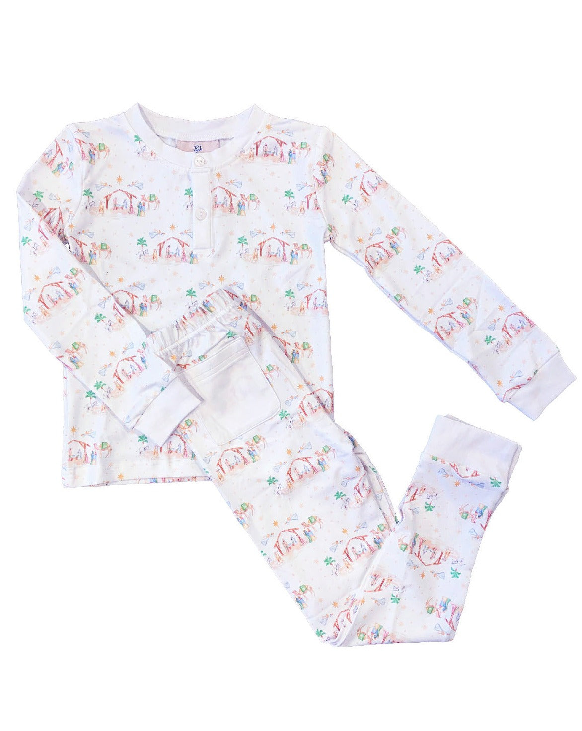 Nativity Print Pajama Set