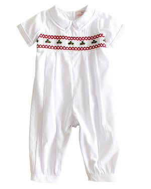 Holly Berry Smocked White Longall