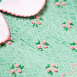 Mint Green Rosette Smocked Bishop Bubble