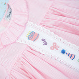 Party Time Hand Embroidered Pink Gingham Bubble