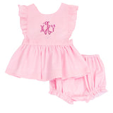 Pink Penny Bloomer Set