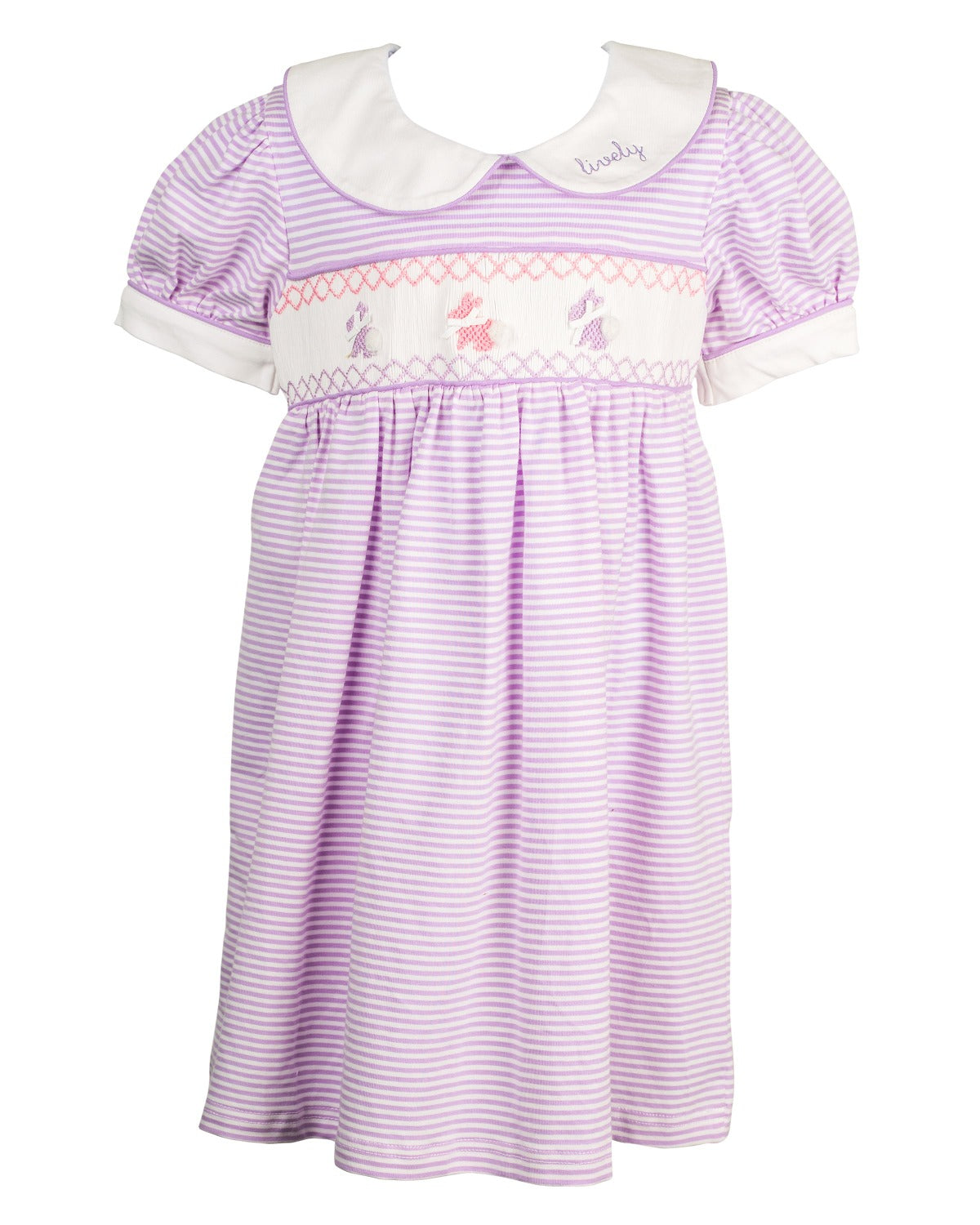 Bunnies Smocked Striped Knit Dress- FINAL SALE