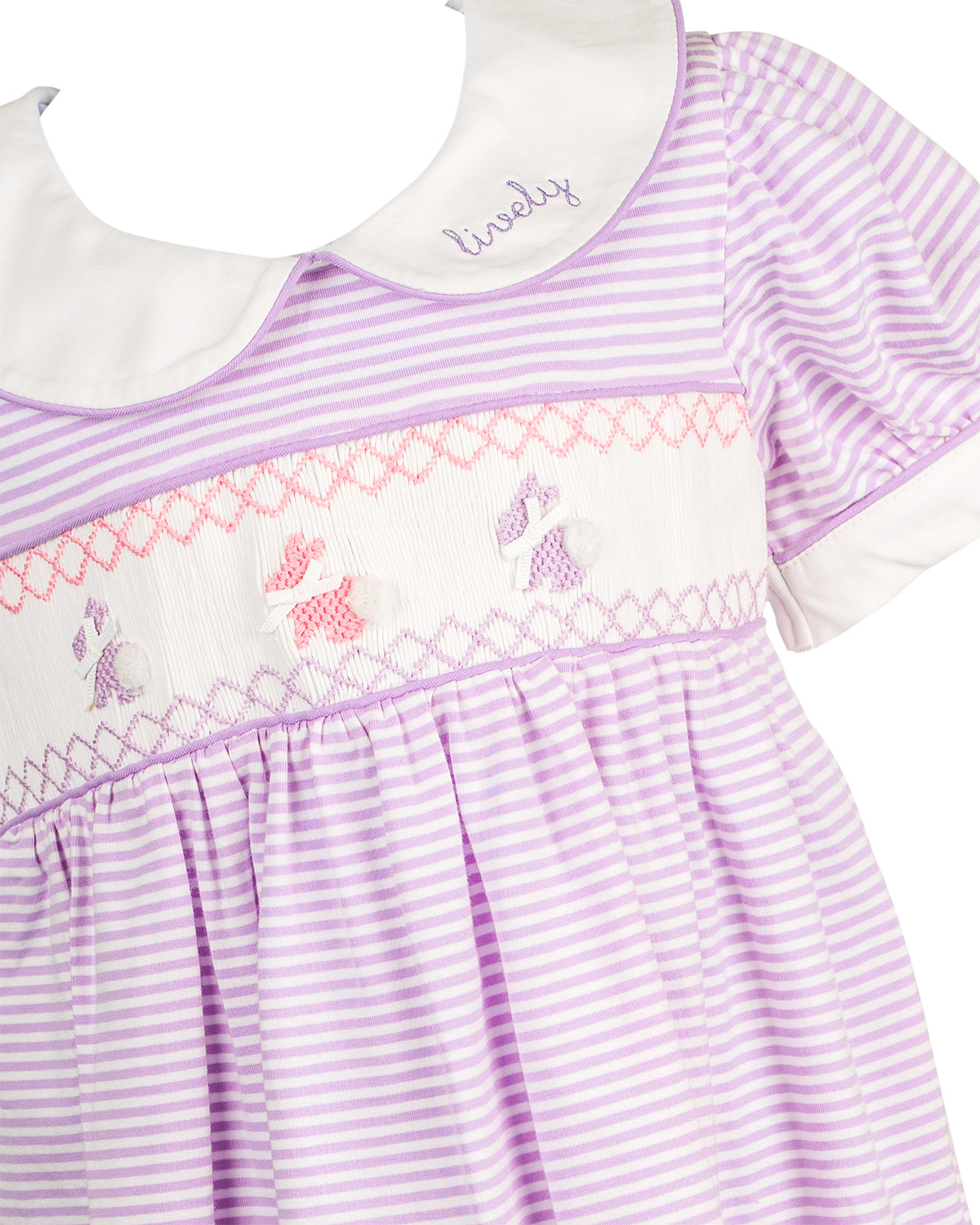 Bunnies Smocked Striped Knit Dress- FINAL SALE