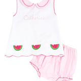 Watermelon Scalloped Bloomer Set