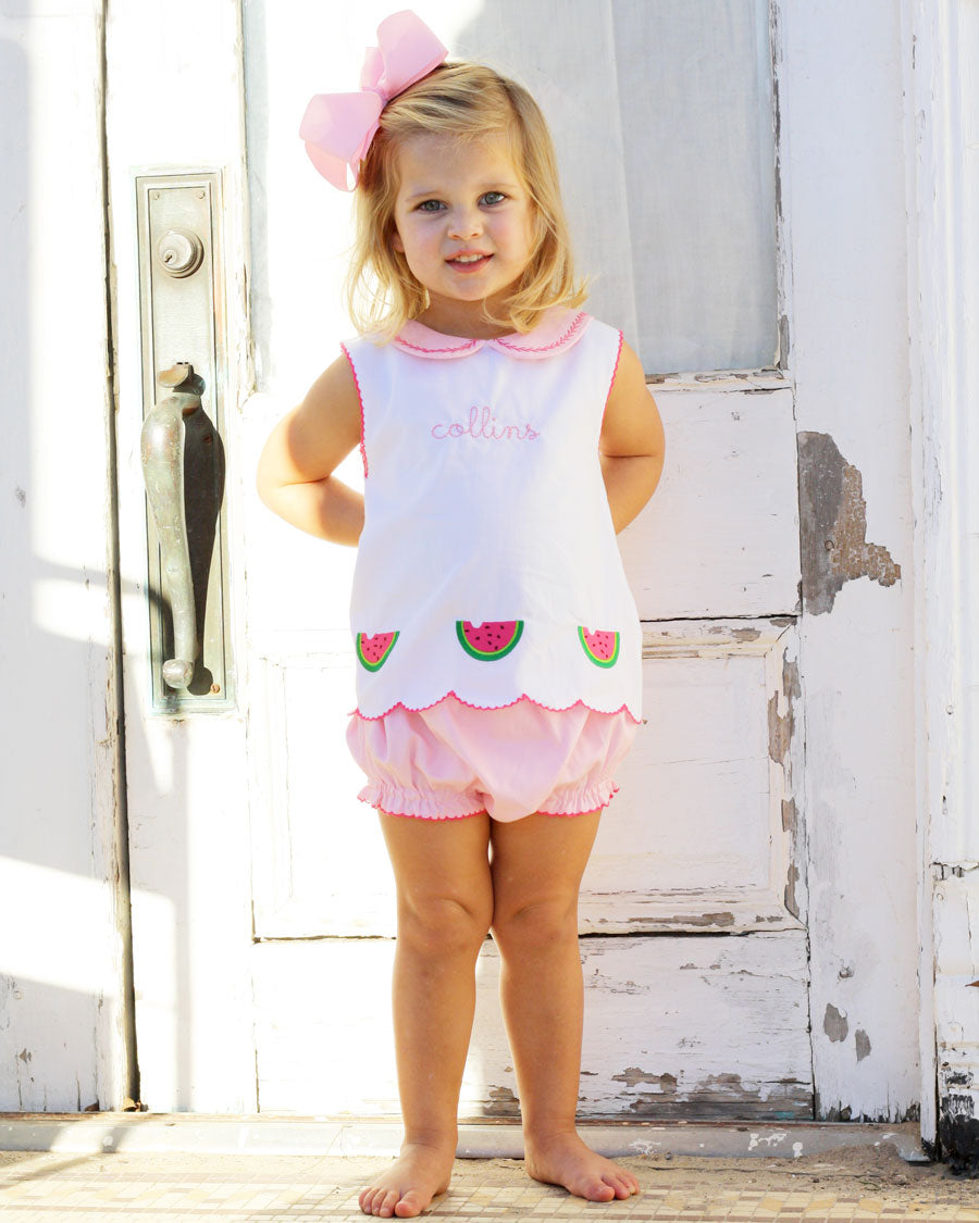 Watermelon Scalloped Bloomer Set